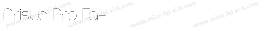 Arista Pro Fa字体转换